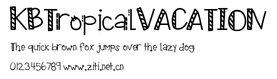 KBTropicalVACATION.ttf字體轉換器圖片