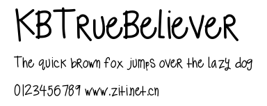 KBTrueBeliever.ttf字體轉換器圖片