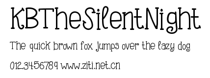 KBTheSilentNight.ttf字體轉換器圖片