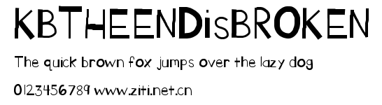 KBTHEENDisBROKEN.ttf字體轉換器圖片