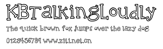 KBTalkingLoudly.ttf字體轉換器圖片