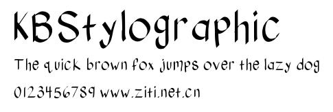 KBStylographic.ttf字體轉換器圖片