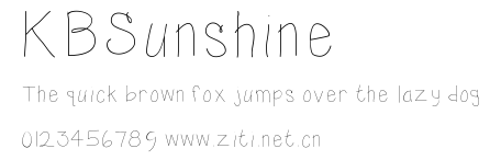 KBSunshine.ttf字體轉換器圖片