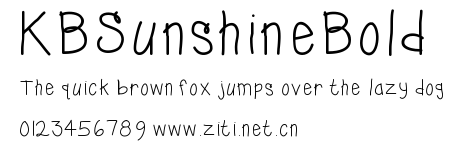 KBSunshineBold.ttf字體轉換器圖片