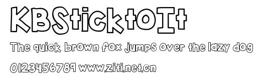 KBSticktoIt.ttf字體轉換器圖片