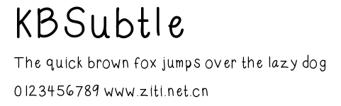 KBSubtle.ttf字體轉換器圖片
