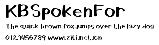 KBSpokenFor.ttf字體轉換器圖片