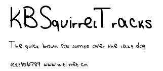 KBSquirrelTracks.ttf字體轉換器圖片