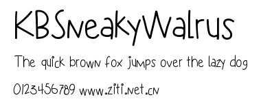 KBSneakyWalrus.ttf字體轉換器圖片