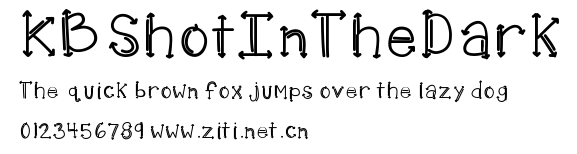 KBShotInTheDark.ttf字體轉換器圖片