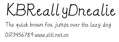 KBReallyDnealie.ttf字體轉換器圖片