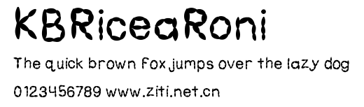 KBRiceaRoni.ttf字體轉換器圖片