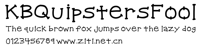 KBQuipstersFool.ttf字體轉換器圖片
