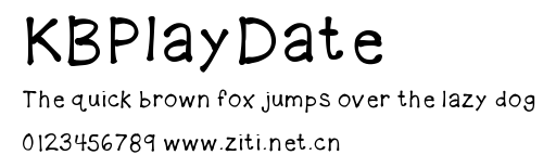 KBPlayDate.ttf字體轉換器圖片