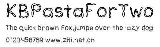 KBPastaForTwo.ttf字體轉換器圖片