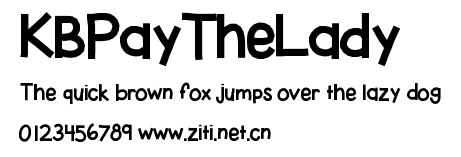 KBPayTheLady.ttf字體轉換器圖片