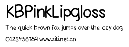 KBPinkLipgloss.ttf字體轉換器圖片