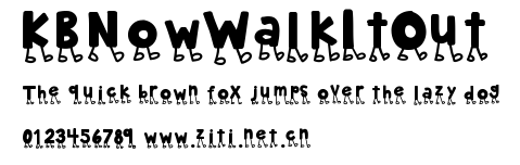 KBNowWalkItOut.ttf字體轉換器圖片