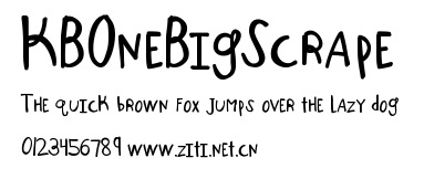 KBOneBigScrape.ttf字體轉換器圖片
