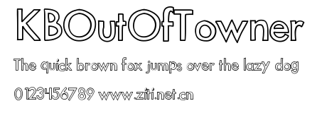 KBOutOfTowner.ttf字體轉換器圖片