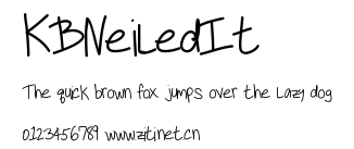 KBNeiledIt.ttf字體轉換器圖片