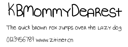 KBMommyDearest.ttf字體轉換器圖片