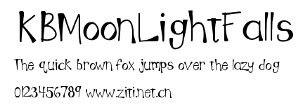 KBMoonLightFalls.ttf字體轉換器圖片