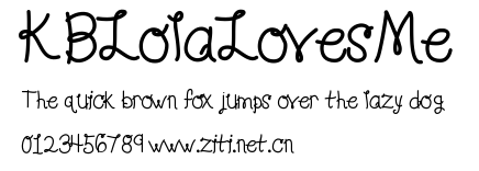 KBLolaLovesMe.ttf字體轉換器圖片