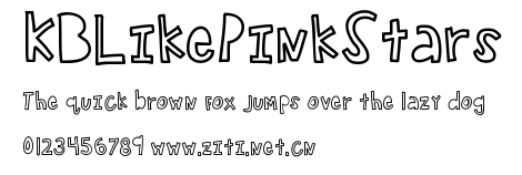 KBLikePinkStars.ttf字體轉換器圖片