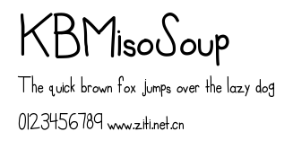 KBMisoSoup.ttf字體轉換器圖片