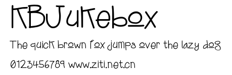 KBJukebox.ttf字體轉換器圖片