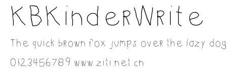 KBKinderWrite.ttf字體轉換器圖片