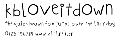 KBLOVEITDOWN.ttf字體轉換器圖片