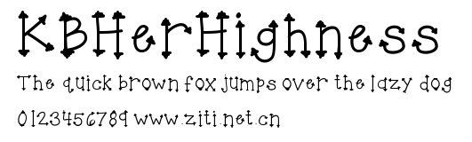 KBHerHighness.ttf字體轉換器圖片
