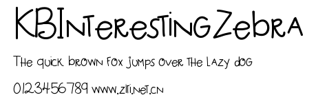 KBInterestingZebra.ttf字體轉換器圖片