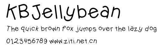 KBJellybean.ttf字體轉換器圖片