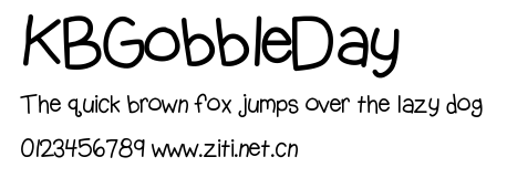 KBGobbleDay.ttf字體轉換器圖片