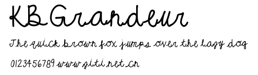 KBGrandeur.ttf字體轉換器圖片