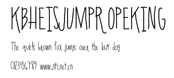 KBHEISJUMPROPEKING.ttf字體轉換器圖片