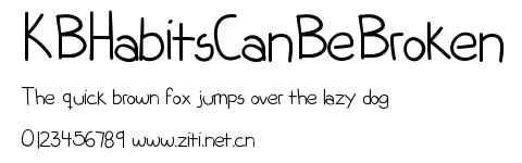 KBHabitsCanBeBroken.ttf字體轉換器圖片