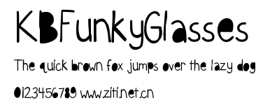 KBFunkyGlasses.ttf字體轉換器圖片