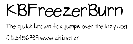 KBFreezerBurn.ttf字體轉換器圖片