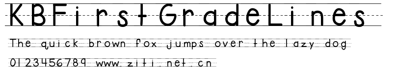 KBFirstGradeLines.ttf字體轉換器圖片