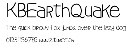 KBEarthQuake.ttf字體轉換器圖片