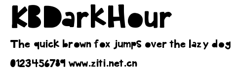 KBDarkHour.ttf字體轉換器圖片