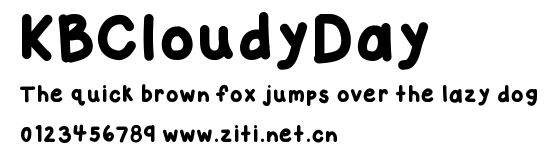 KBCloudyDay.ttf字體轉換器圖片