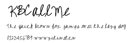 KBCallMe.ttf字體轉換器圖片