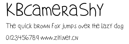 KBCameraShy.ttf字體轉換器圖片
