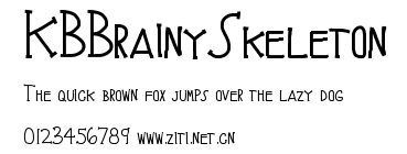 KBBrainySkeleton.ttf字體轉換器圖片