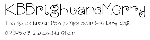 KBBrightandMerry.ttf字體轉換器圖片